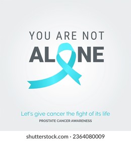 Brighten the Path. Prostate Cancer Vector Background