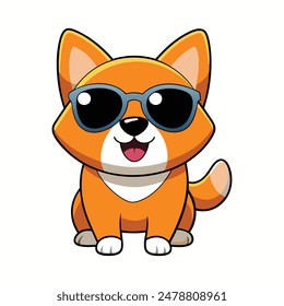 Brighten your day with this charming vector illustration of an adorable dog sporting stylish sunglasses. Perfect for pet lovers and fashion enthusiasts alike, this playful design.