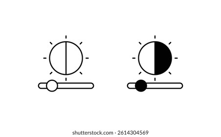 Brighteness icon design with white background stock illustration