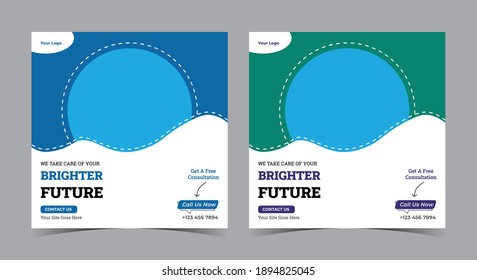 Brighter future poster, , Dental social media post and flyer