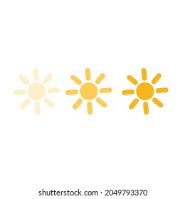 Brightes icon set with yellow color vector illustration design