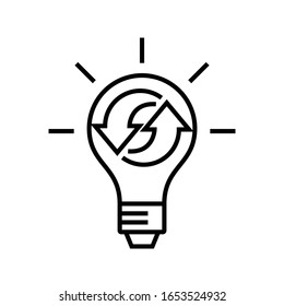 Icono de línea de decisión, signo de concepto, ilustración de vector de esquema, símbolo lineal.