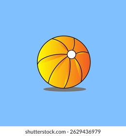 Brightly Colored Abstract Beach Ball on a Simple Background