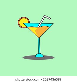Brightly Colored Abstract Orange Juice on a Simple Background