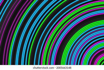 Fondo de arcos de colores vivos. Resumen de la ilustración del vector de círculo colorido