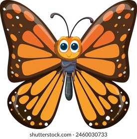 Brightly colored butterfly in a cheerful style