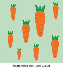 Brightly colored carrots, delicious to eat, interesting.