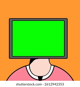 Brightly colored characters with digital faces representing online anonymity and virtual expression.