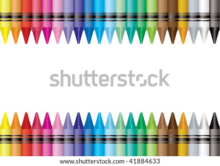 Download Brightly Colored Crayon Border Room Add Stock Vector ...