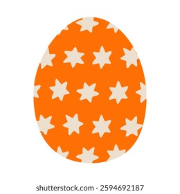 Brightly colored decorative egg with star patterns for festive decorations and celebrations