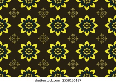 Brightly colored floral patterns used in textiles