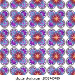 Brightly colored graphic flower pattern seamless design
