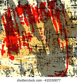 brightly colored lines Graffiti on a black background vector illustration