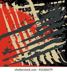 brightly colored lines Graffiti on a black background vector illustration