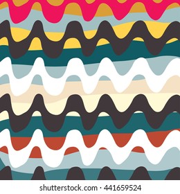 brightly colored lines Graffiti on a black background vector illustration