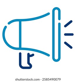 A brightly colored megaphone with a comfortable grip, perfect for outdoor events and public gatherings.