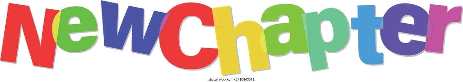 Letras NewChapter de cor clara no design moderno isolado no fundo transparente