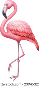 Brightly colored pink flamingos are the perfect representation of love during Valentine's Day.