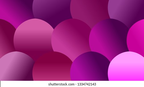 Brightly Colored Pink and Magenta Mosaic Scale