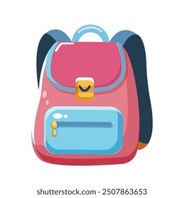 Brightly Colored School Backpack Illustration. Vector illustration