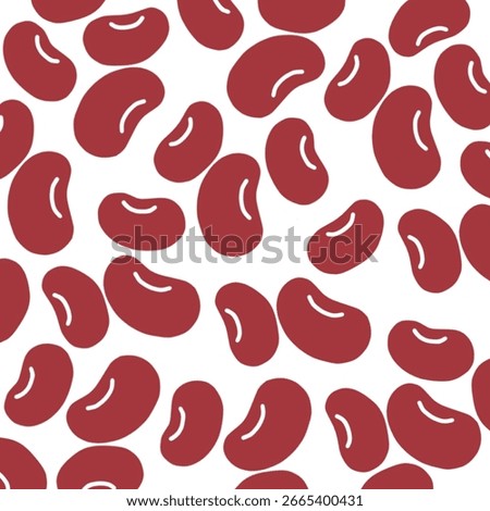 Brightly colored seamless red bean pattern