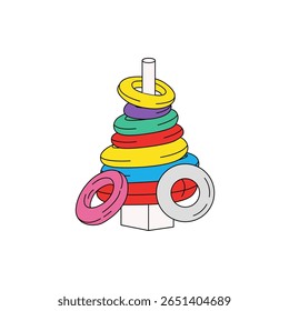 Brightly colored stacking toys designed to promote early childhood development. Ideal for enhancing fine motor skills and encouraging imaginative play.