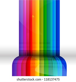 Brightly colored stripes with 3D effect