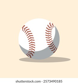 brightly colored vector baseball flat style