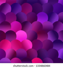 Brightly Colored Violet and Purple Circles Mosaic