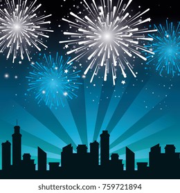 brightly colorful fireworks background