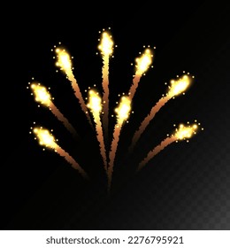 Brightly Colorful Fireworks. Firework. Firecracker rockets bursting.