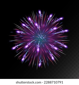 Brightly Colorful Fireworks. Firework. Firecracker rockets bursting.