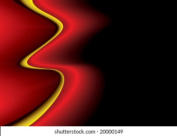Brightly coloured abstract background with flowing wavy lines