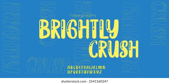 Brightly crush alphabet. Elegant  typography. Retro slick serif letter set for wedding card, restaurant menu.. Vector typeset