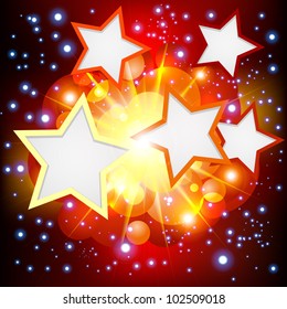 Brightly   Explosion Background with many stars. Vector illustration.