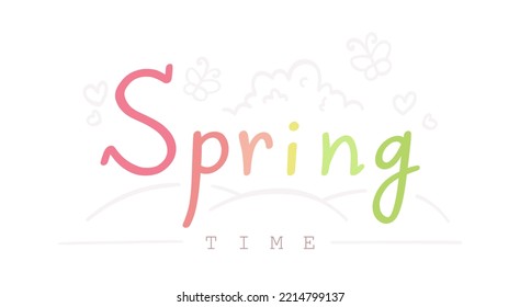Brightly inscribed "spring." Warming. Spring. 