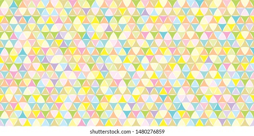 Brightly pastel abstract vector triangle geometric background for use in design