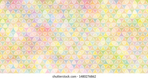 Brightly pastel abstract vector triangle geometric background for use in design
