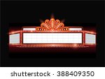 Brightly theater glowing retro cinema neon sign