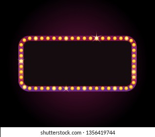 Brightly theater glowing retro cinema neon sign