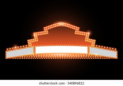 Brightly Theater Glowing Retro Vintage Cinema Neon Sign