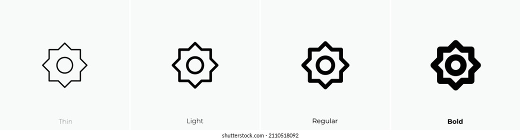 brightness 2 icon. Thin, Light Regular And Bold style design isolated on white background