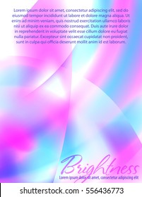 Brightness. Abstract background with bright color spots. Vertical vector graphic pattern