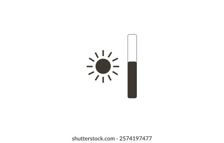 
Brightness adjustment icon design vector illustration for use.