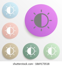 Brightness badge color set. Simple glyph, flat vector of web icons for ui and ux, website or mobile application