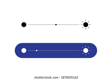 Brightness Bar Icon Vector in Flat Style Isolated on White Background