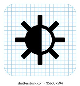 Brightness - black  vector icon
