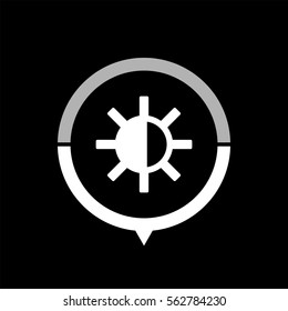 Brightness  - black vector icon