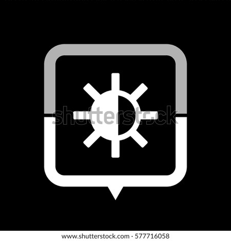 Brightness  - black vector icon