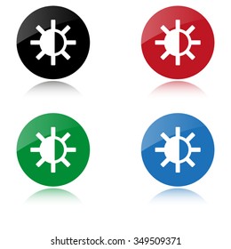 Brightness - color vector icon